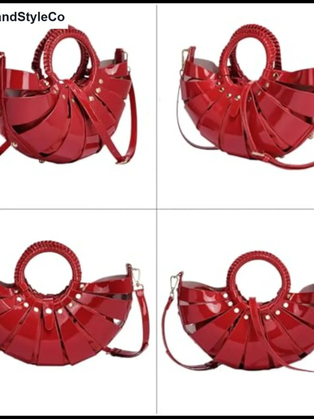 PU Leather Woven Basket Hobo Bag Crossbody Shoulder Purse